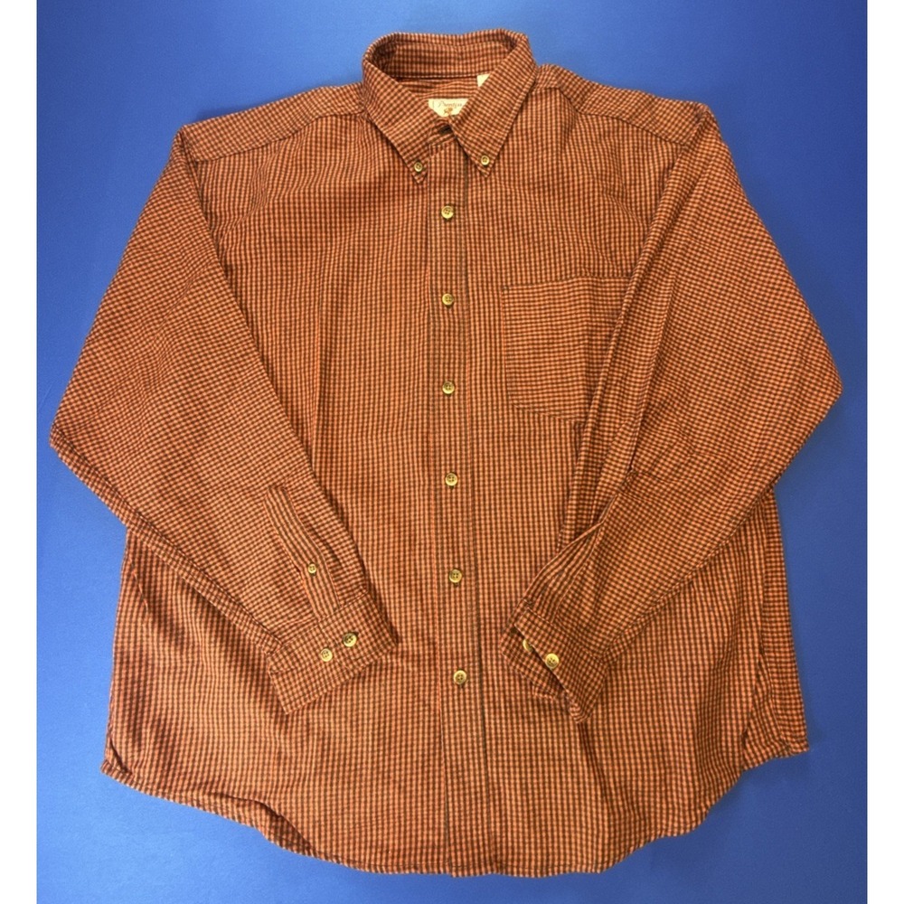 Prentiss Outdoors Cotton Flannel Shirt Mens XL Button Pockets USA Vintage